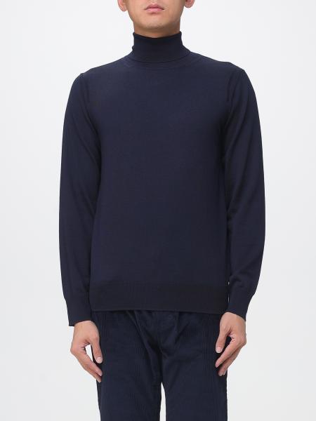 Paolo Pecora Pure Wool Long-Sleeved Turtleneck with Ribbed Trim