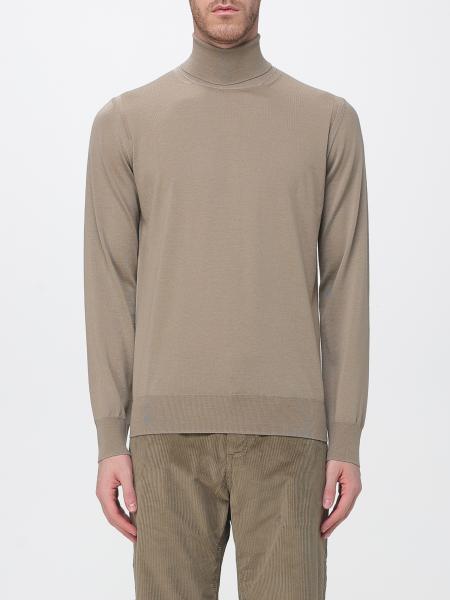 Paolo Pecora Pure Wool Long-Sleeved Turtleneck with Ribbed Trim