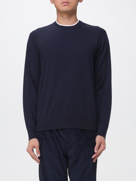 Paolo Pecora Pure Wool Crew-Neck Jumper with Long Sleeves and Ribbed Edges