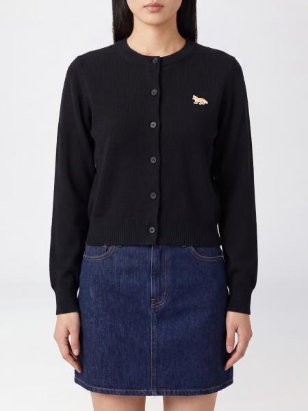 Cardigan à col rond Maison Kitsuné en laine avec logo brodé