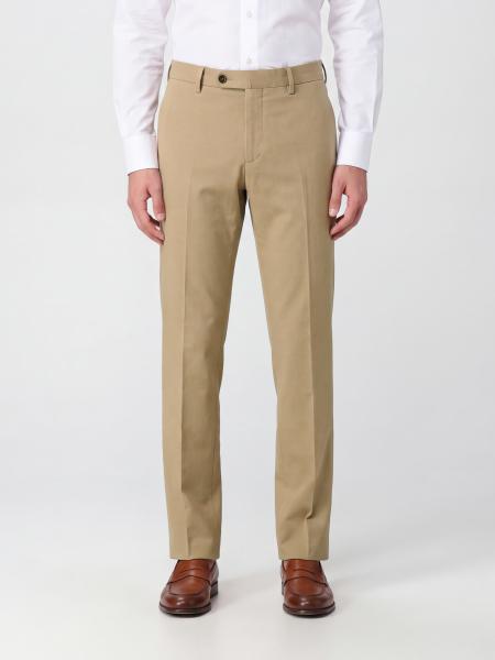 Pantalon de tailleur slim fit PT Torino en coton et soie avec poches passepoilées