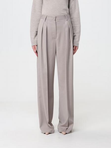 High-Waisted Crêpe SIMONA CORSELLINI Palazzo Trousers with Pleats