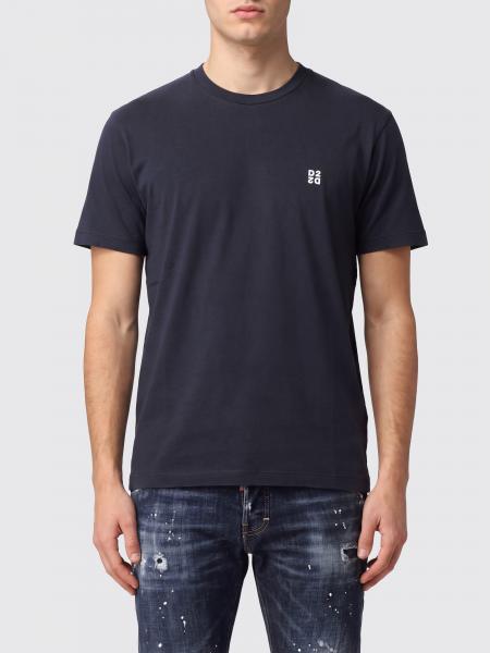 T-shirt à col rond Dsquared2 en coton avec logo contrastant