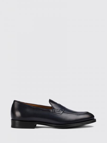 Mocassins Doucal's en cuir de veau lisse avec plateau en relief