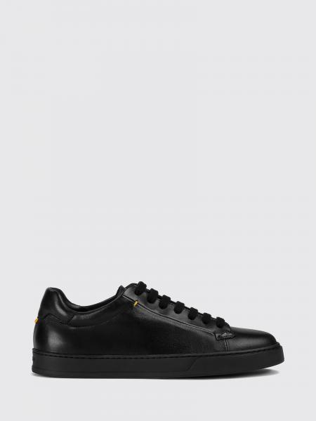 Low Top Sneakers Doucal's in Smooth Calf Leather with Embossed Logo