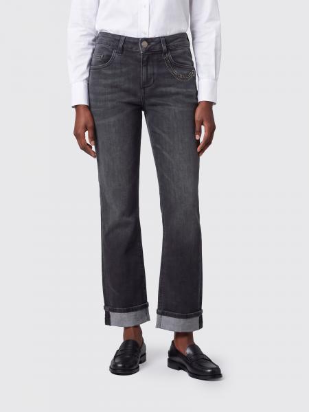 Mid-Rise Flared Jeans Liu Jo in Denim with Turn-Up Hems