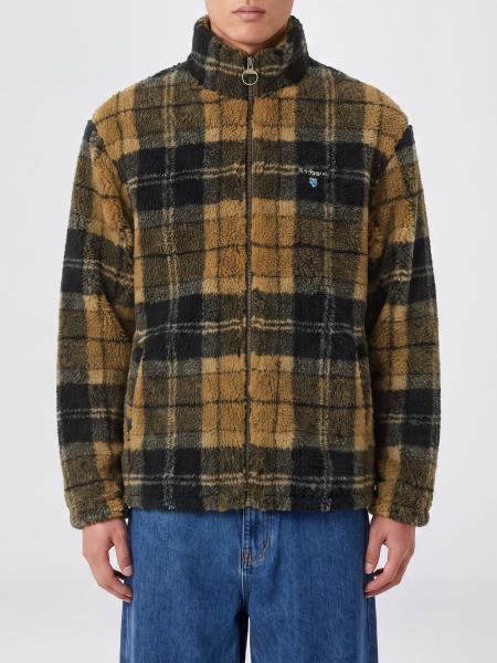 Barbour Tartan Pattern Fleece Jacket with High Neck and Zip Closure