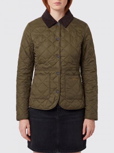 Barbour Slim Fit Quilted Nylon Jacket with Velvet Collar