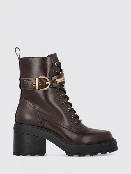 Altea Leather Combat Boots Pinko with Lug Sole and Medium Heel