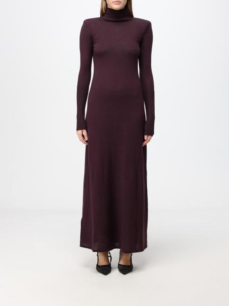 Slim Fit Wool Knit Midi Dress Pinko with Turtleneck