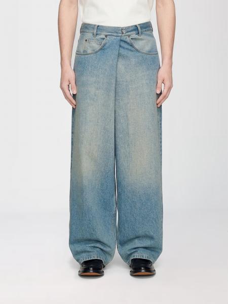 Wrap-Jeans von Maison Margiela mit weitem Bein aus Baumwoll-Denim