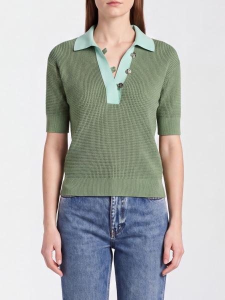 Polo en maille de coton et cachemire JW Anderson avec finitions côtelées