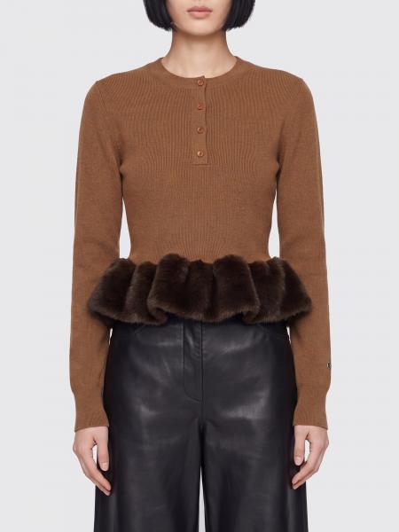 Maglia girocollo Stella McCartney in misto lana con applicazione di rouches