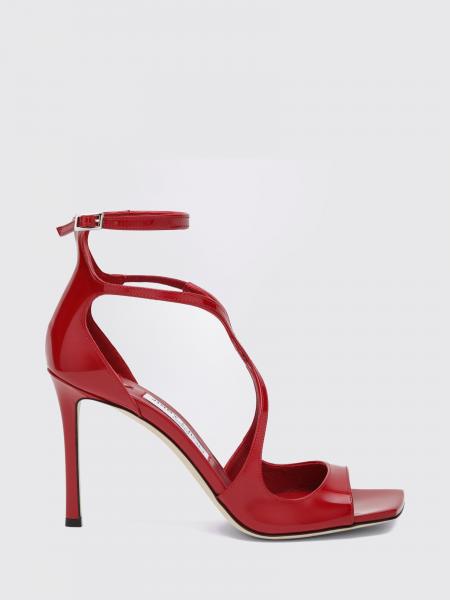JIMMY CHOO Azia パテントレザー アンクルストラップ ハイヒールサンダル
