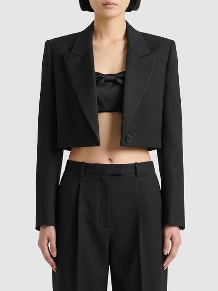 Blazer cropped monopetto Givenchy in lana Merino con rever