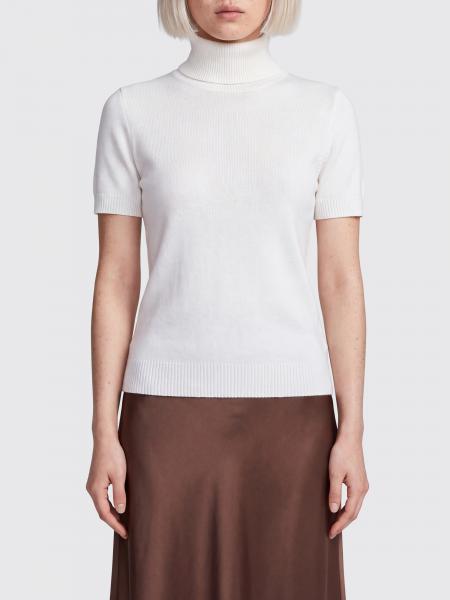 ALLUDE 修身版型短袖羊绒高领毛衣