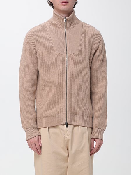 Cardigan zippé à col roulé Canali en laine et cachemire