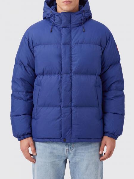 Chaqueta de plumas acolchada con capucha Canada Goose de nailon con parche del logo