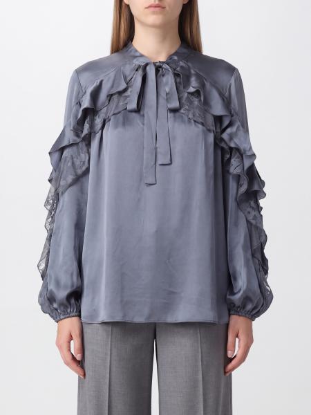 Zimmermann Valiant Silk Blouse with Ruffles and Long Sleeves