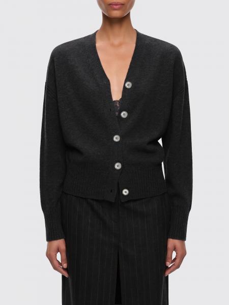 V-Neck Wool and Cashmere Blend Cardigan Pinko with Button Closure