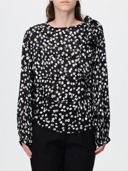 Firma Floral Print Silk Blend Blouse Isabel Marant with Long Sleeves