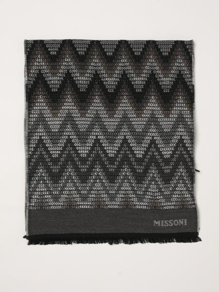 Multicolour Abstract Pattern Pure Virgin Wool Scarf Missoni