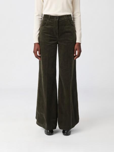 Mid-Rise Flared Velvet Trousers Aspesi