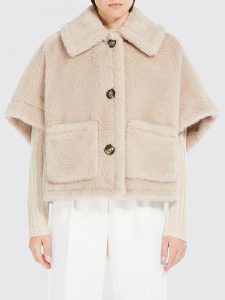 Max Mara Alpaca and Wool Teddy Jacket on Silk Base with Kimono Sleeves