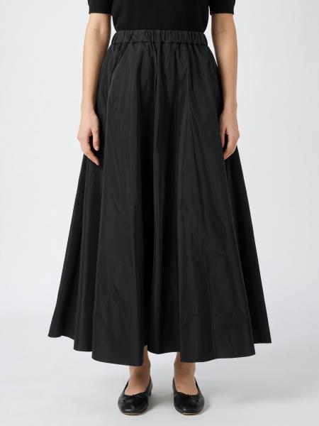 High-Waisted Flared Long Skirt Aspesi in Technical Fabric