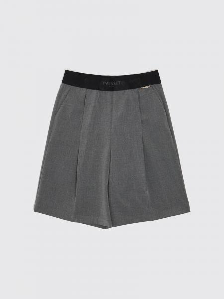 Pantaloncini Twinset da bambino in crêpe con fascia logata in vita