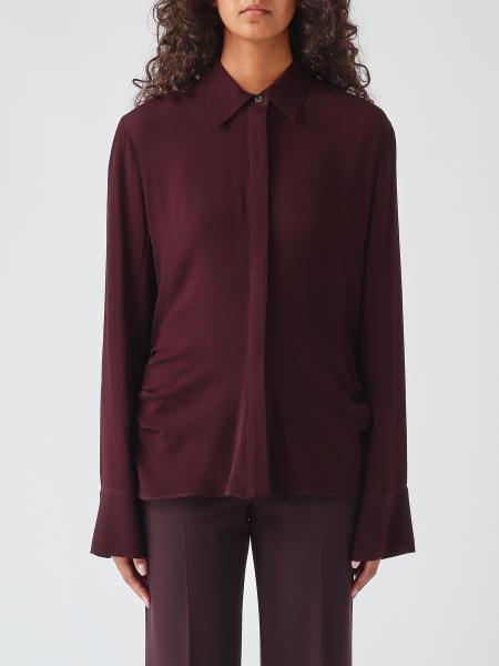 Pinko Slim Fit Viscose Shirt with Concealed Placket