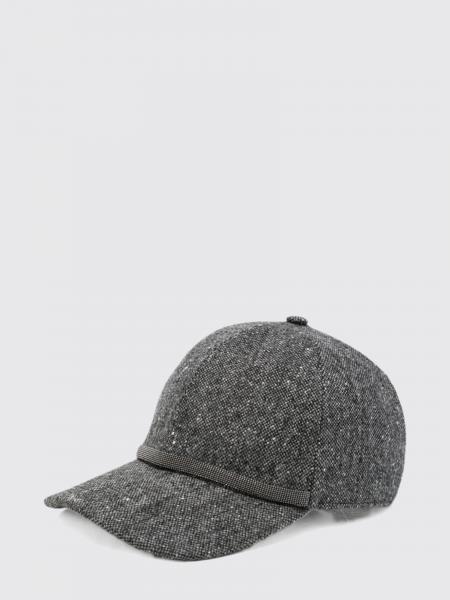 Baseballkappe Brunello Cucinelli aus Wolle mit Stickerei und Monili-Detail