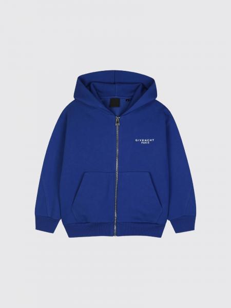 Givenchy Boy's Cotton Zip-Up Hoodie with Contrasting Logo