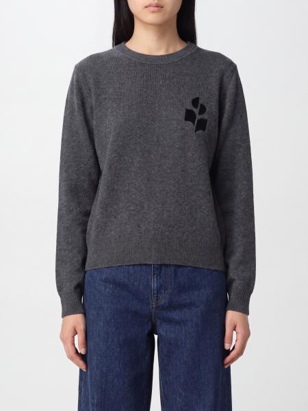 Isabel Marant Etoile Cotton-Blend Crewneck Jumper with Contrast Logo