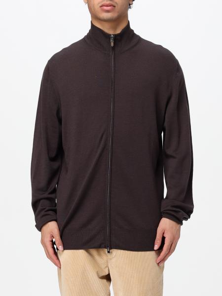 Canali Woll-Cardigan mit Rollkragen und Reißverschluss