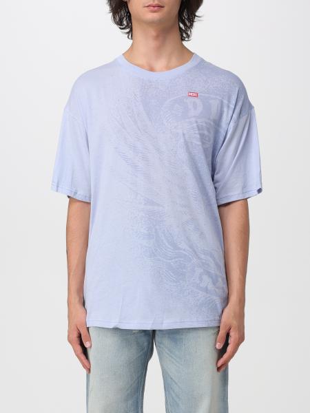 Relaxed Fit Cotton Crew-Neck T-shirt Diesel with Graphic Logo Print