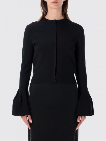Stella McCartney Viscose Blend Cardigan with Flared Cuffs and Crew Neck