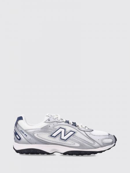 New Balance 204L メッシュ&ラミネート加工シンセティックレザー スニーカー、ロゴ付き