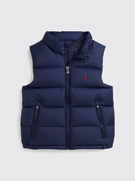 Gesteppte Polo Ralph Lauren Weste für Jungen aus recyceltem Funktionsstoff