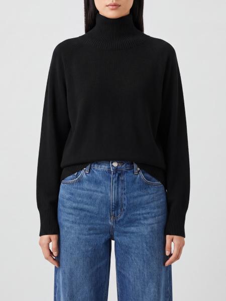 Wool Long-Sleeved Kangra Turtleneck Sweater with Ribbed Trims