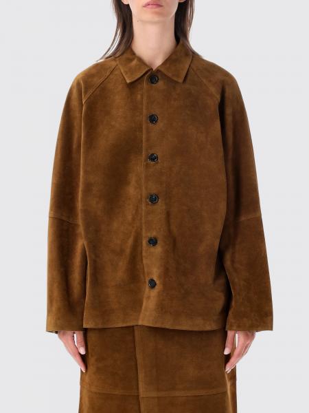 Studio Nicholson Suede Leather Shirt-Style Short Coat