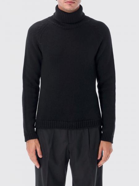 Tom Ford Turtleneck Jumper in Virgin Wool and Cashmere Blend with Ribbed Trims