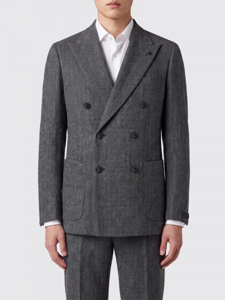 Zweireihiger Blazer Tagliatore aus Wolle und Kaschmir mit steigendem Revers