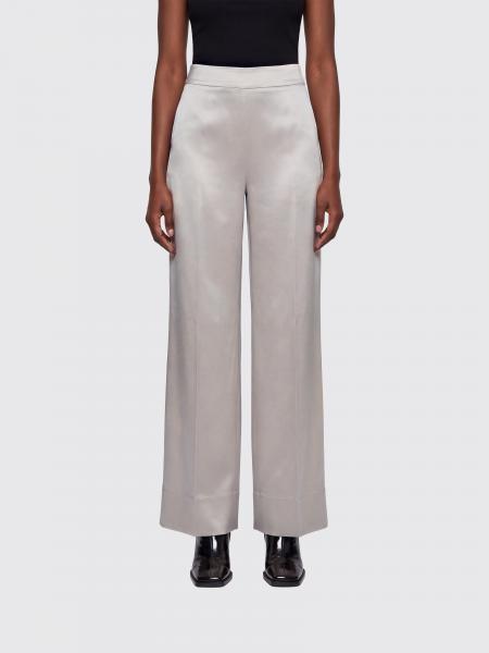 Pantalon large Joseph en pure soie à taille haute élastiquée