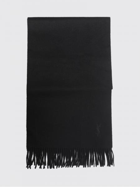 YSL-Monogramm-Kaschmirschal Saint Laurent mit Fransenrändern