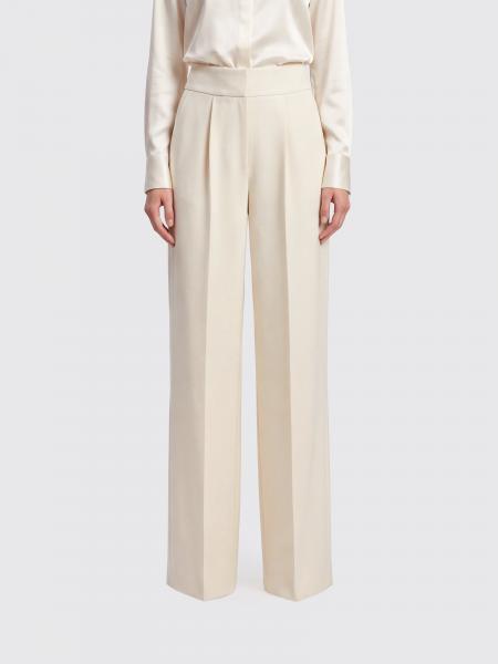 High-Waisted Wide-Leg Trousers Semicouture in Stretch Viscose Jersey