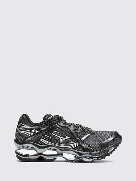 Mizuno Wave Prophecy 1 Technical Fabric and Mesh Trainers with Logo and Cushioned Sole