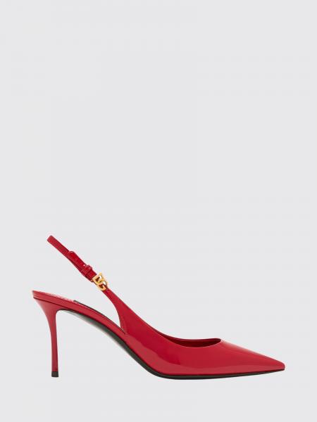 Patent Leather Slingback Pumps Dolce & Gabbana with DG Logo