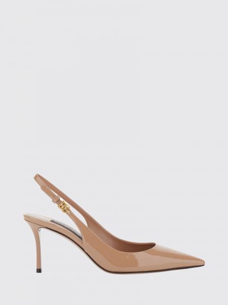 Patent Leather Slingback Pumps Dolce & Gabbana with DG Logo