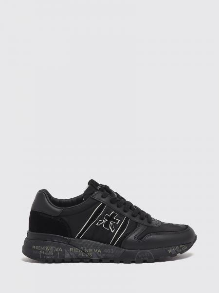 Lander Low-Top Sneakers Premiata in Suede and Nylon with Serrated Sole